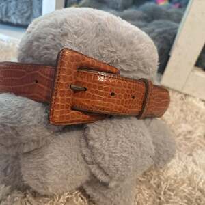 Zele vtg Alligator Embossed Leather Belt Sz 30 genuine leather